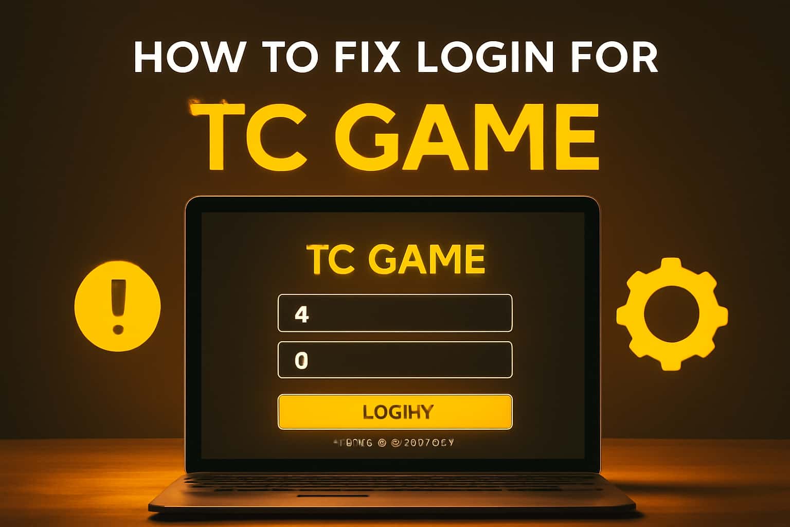 An informative scene depicting solutions for TC Game login issues.