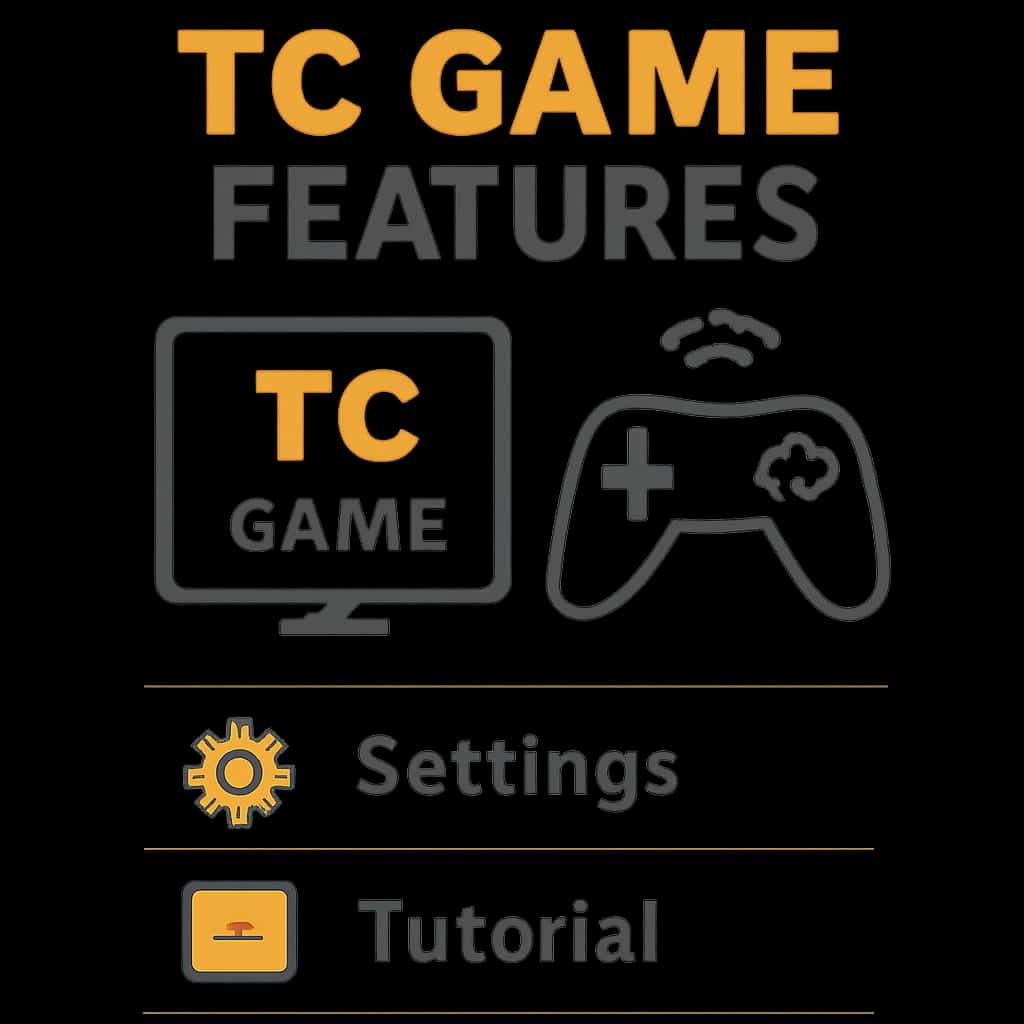 An educational diagram showcasing TC Game features.