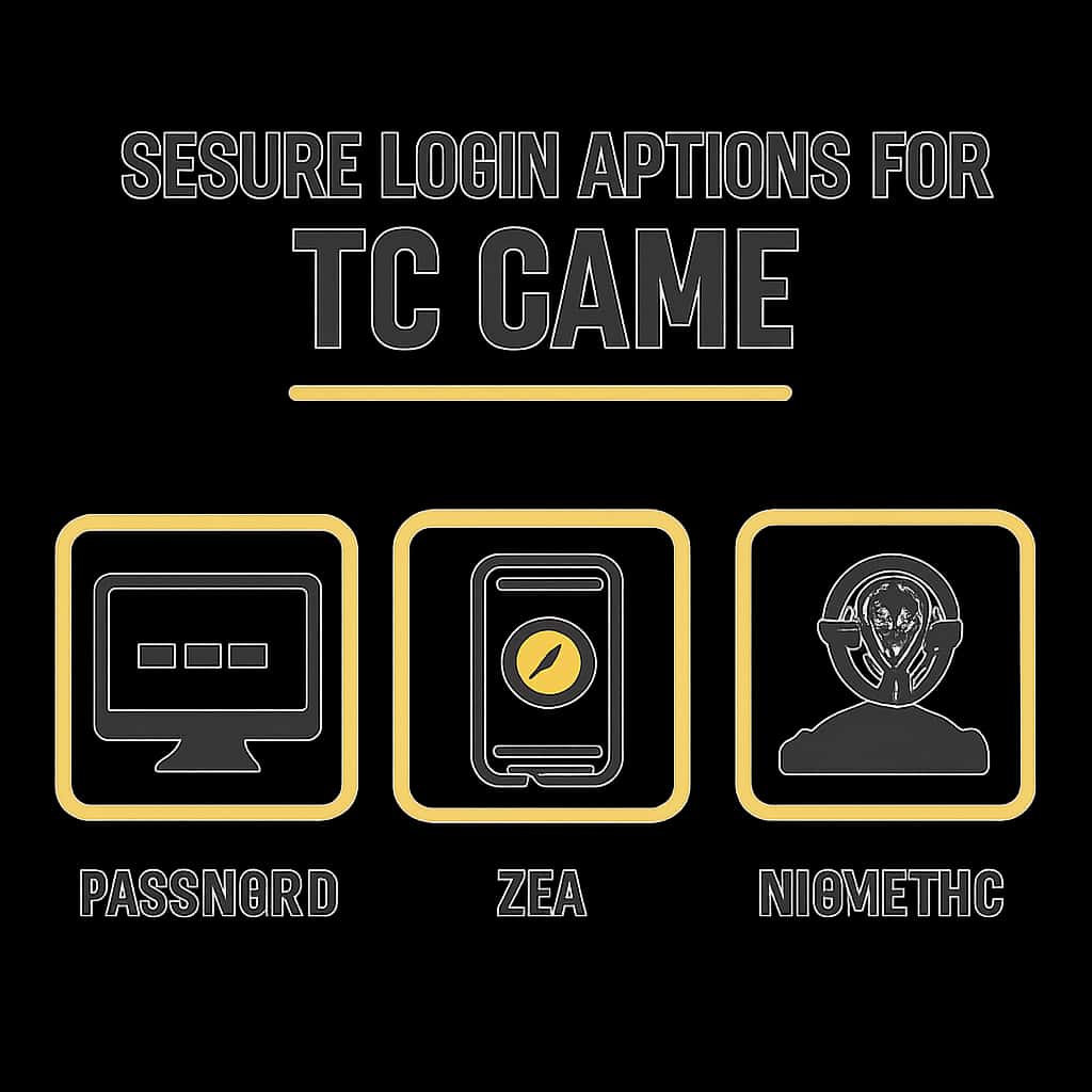 A diagram illustrating secure login options for TC Game
