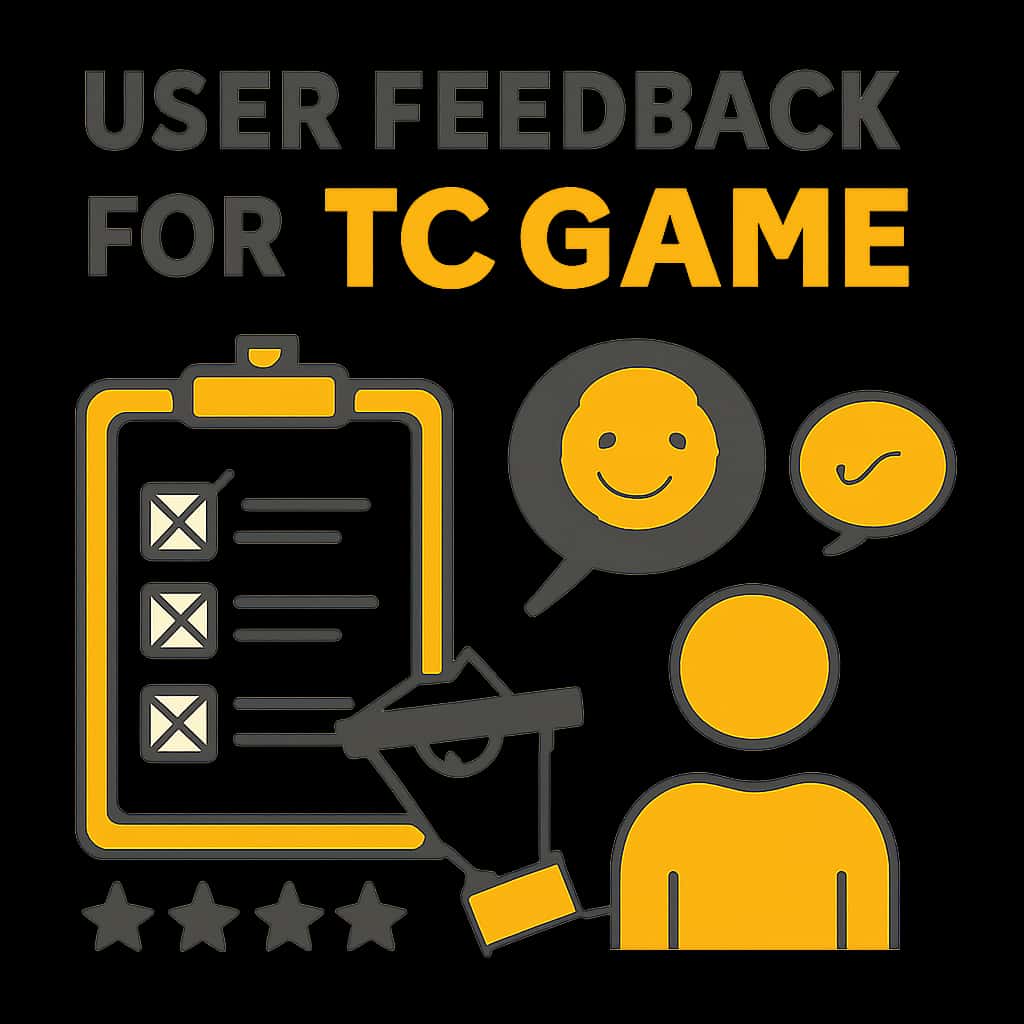An illustration outlining the feedback process for TC Game.