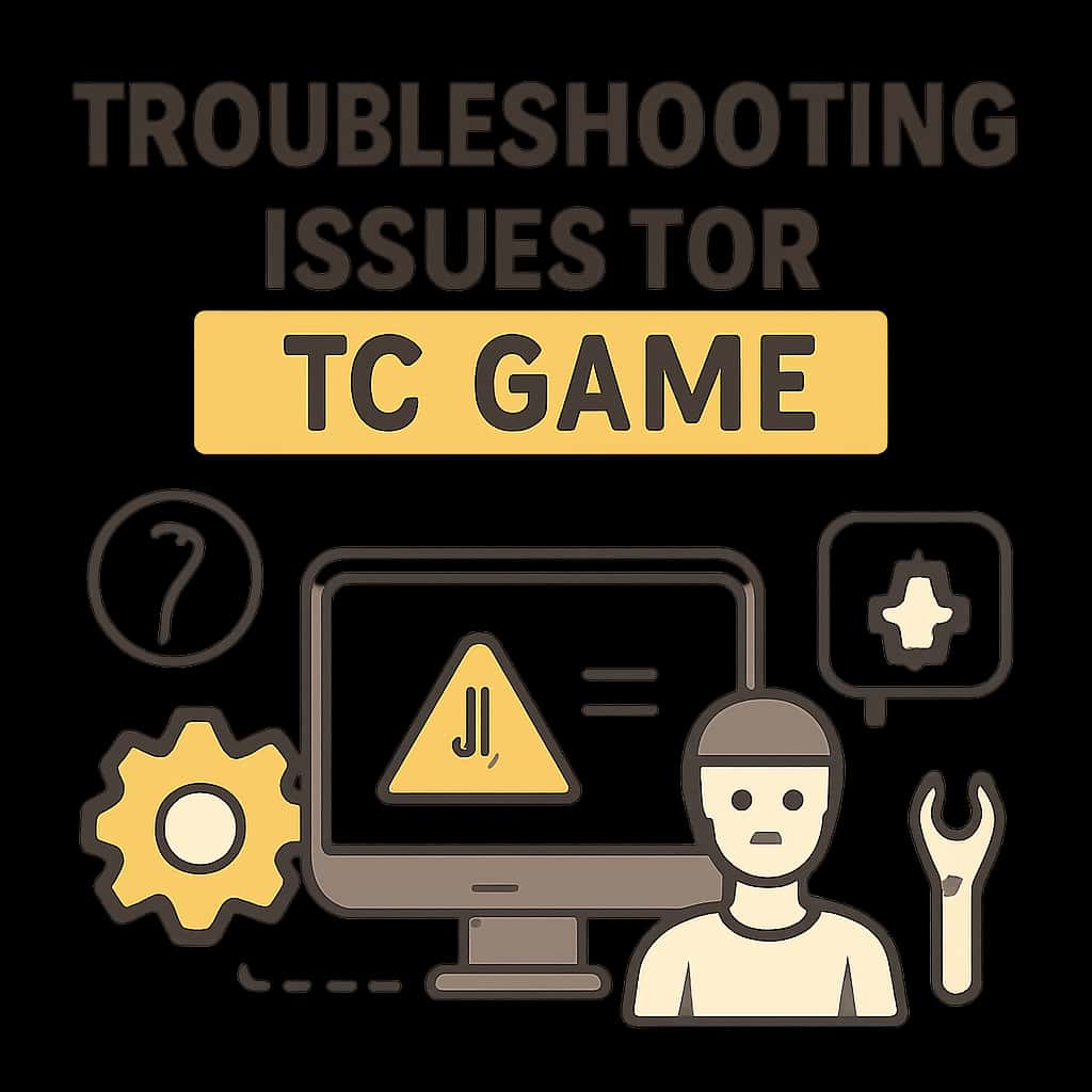 An educational diagram about troubleshooting issues for TC Game.