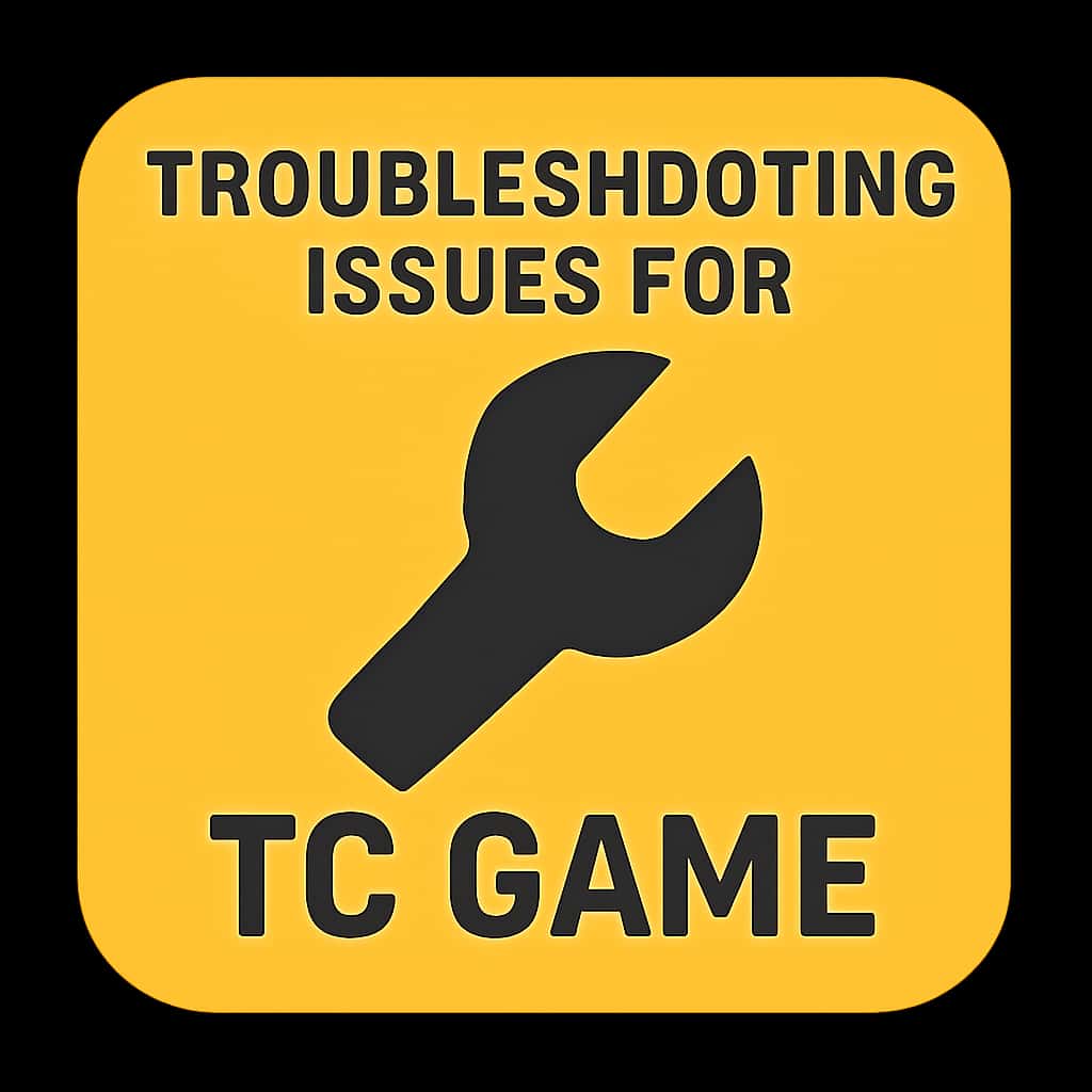 A badge representing troubleshooting issues for TC Game.